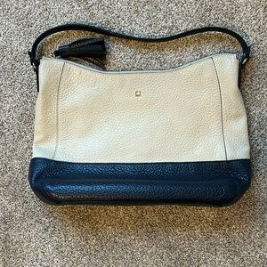 Navy and cream Kate Spade purse.